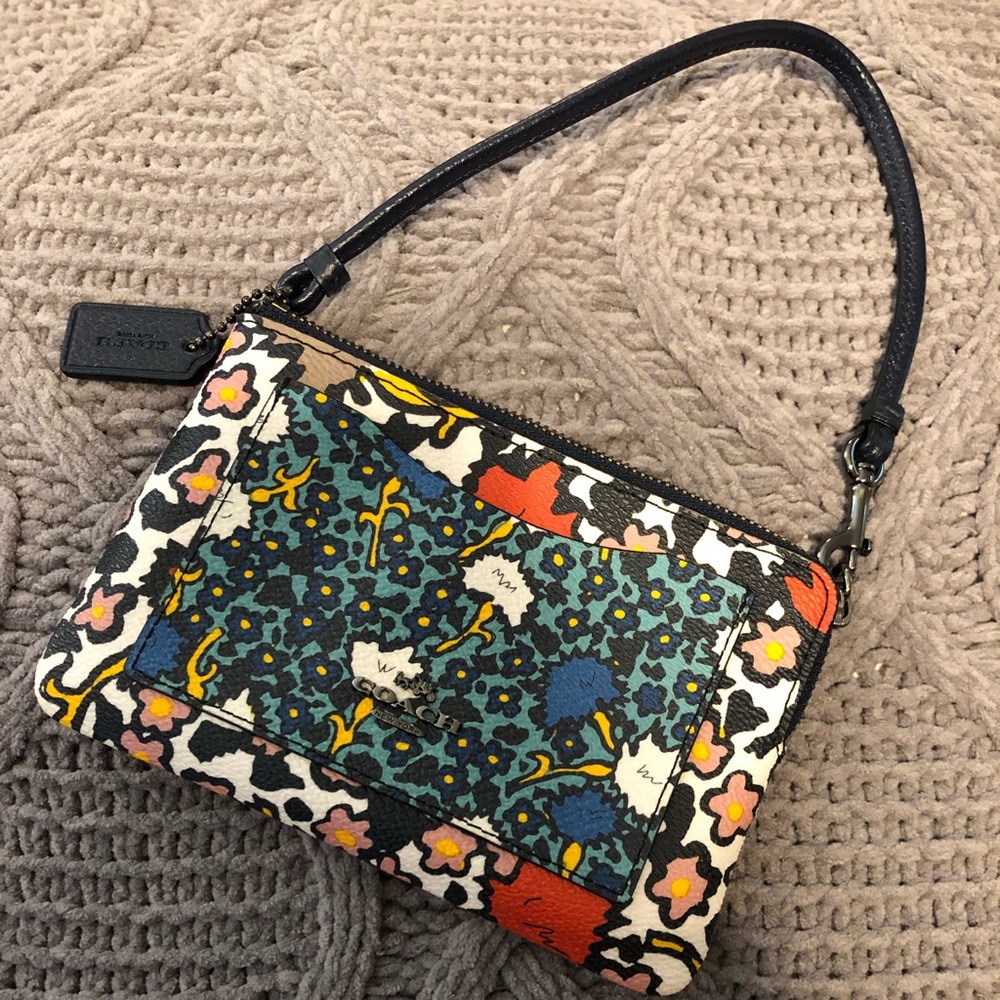 Coach flower wristlet